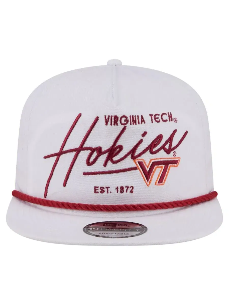 Бейсболка New Era Virginia Tech Hokies Team Rope 19TWENTY — изображение 2 из 5, белый