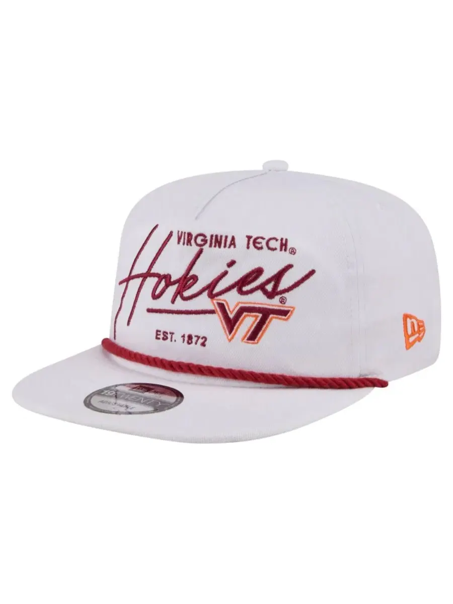 Бейсболка New Era Virginia Tech Hokies Team Rope 19TWENTY — изображение 3 из 5, белый