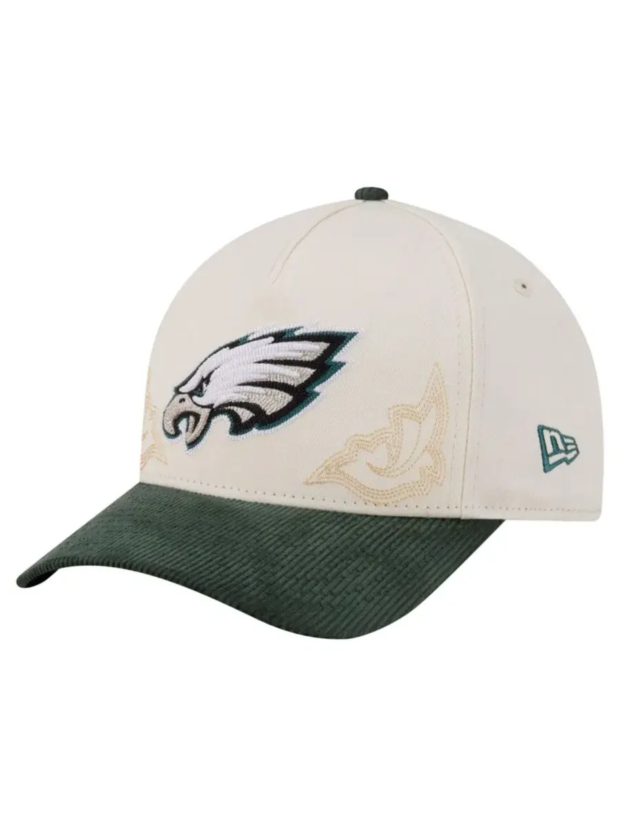 Кепка New Era Western 9FORTY A-Frame с эмблемой Philadelphia Eagles — изображение 1 из 7, кремовый зеленый