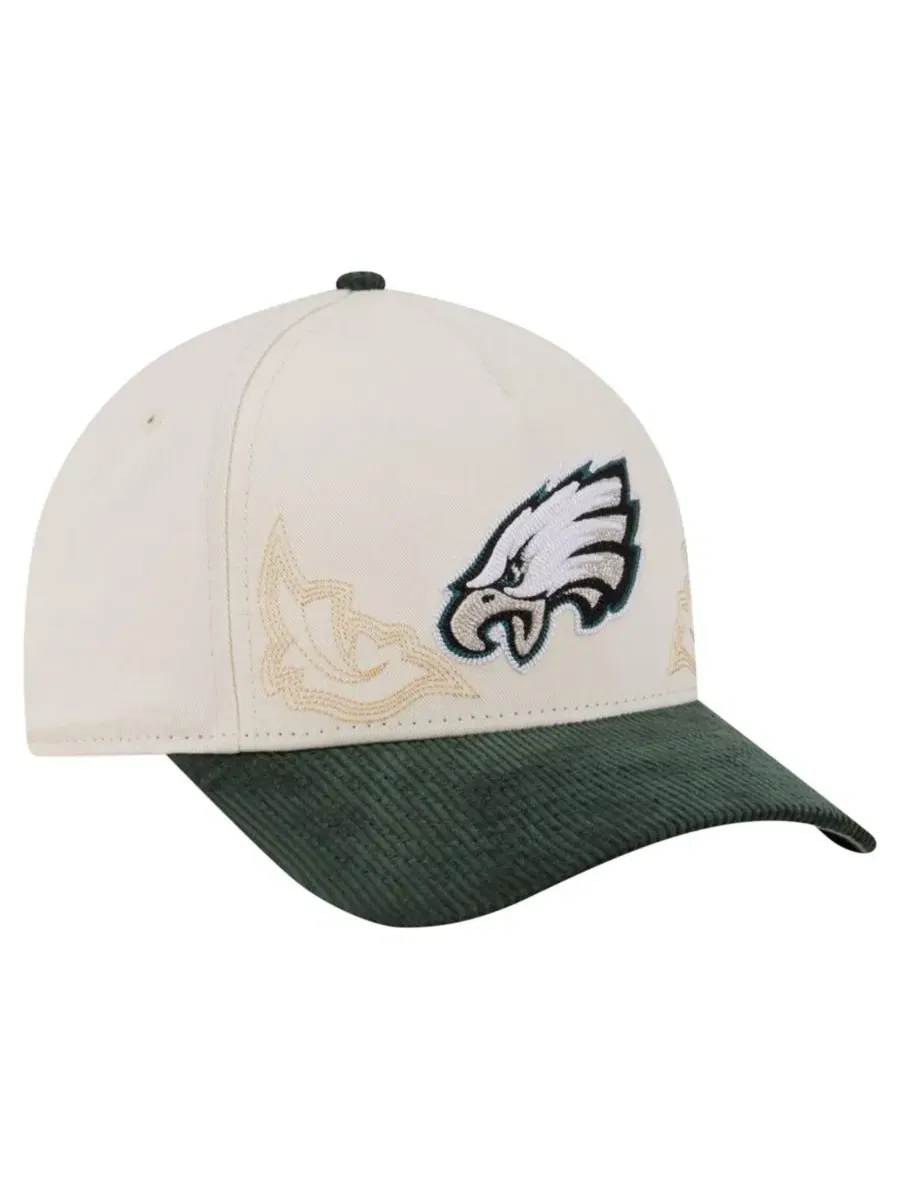 Кепка New Era Western 9FORTY A-Frame с эмблемой Philadelphia Eagles — изображение 3 из 7, кремовый зеленый