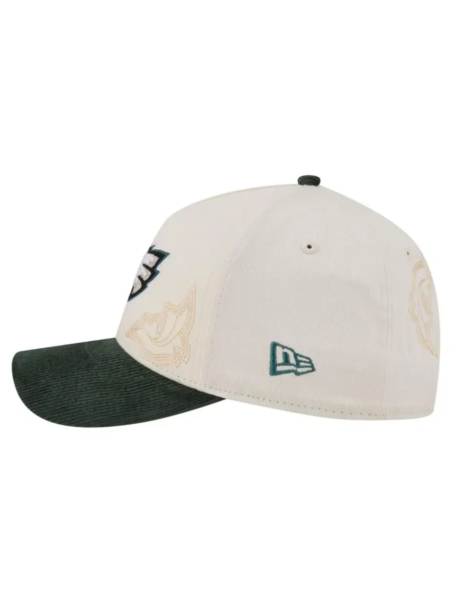 Кепка New Era Western 9FORTY A-Frame с эмблемой Philadelphia Eagles — изображение 6 из 7, кремовый зеленый
