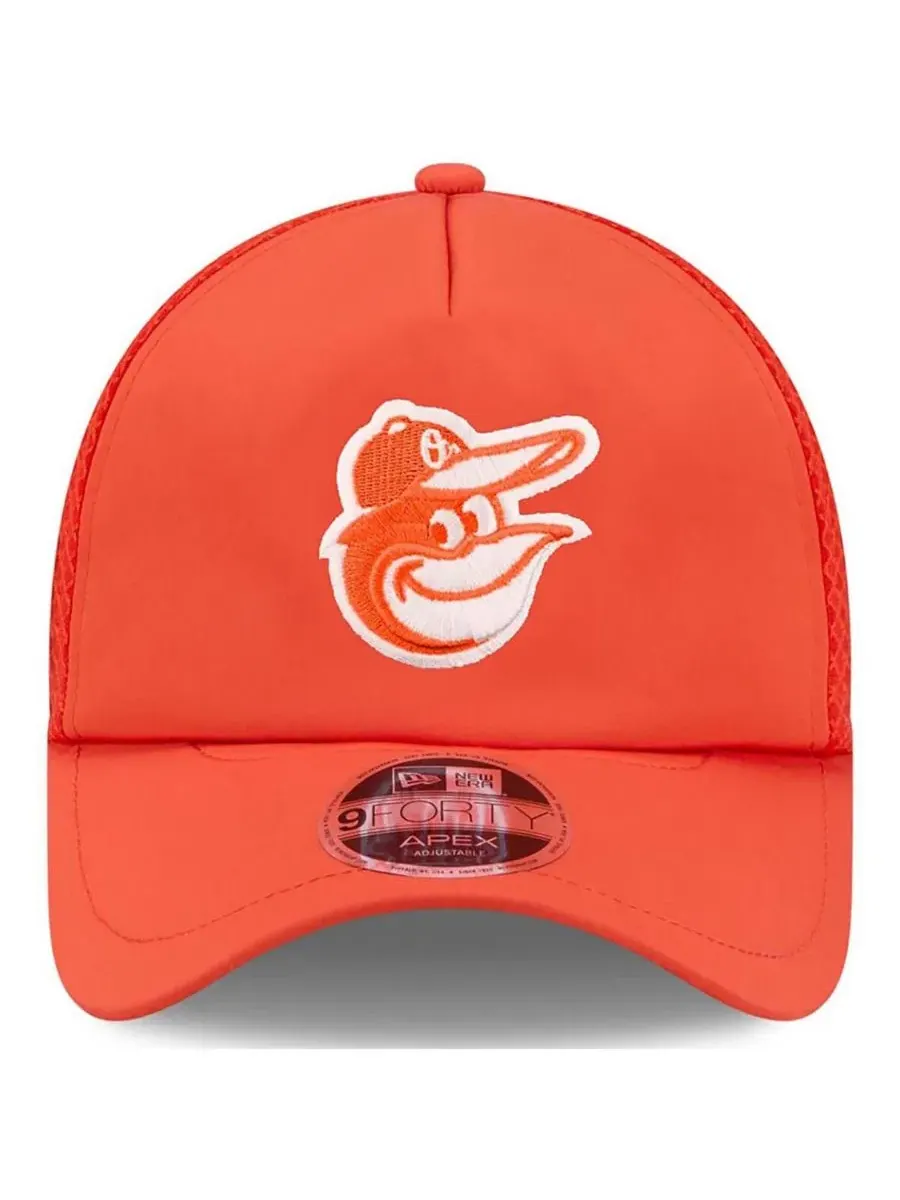 Кепка-тракер с вышитым логотипом Baltimore Orioles 2026 Batting Practice Apex 9FORTY New Era — изображение 4 из 4, оранжевый