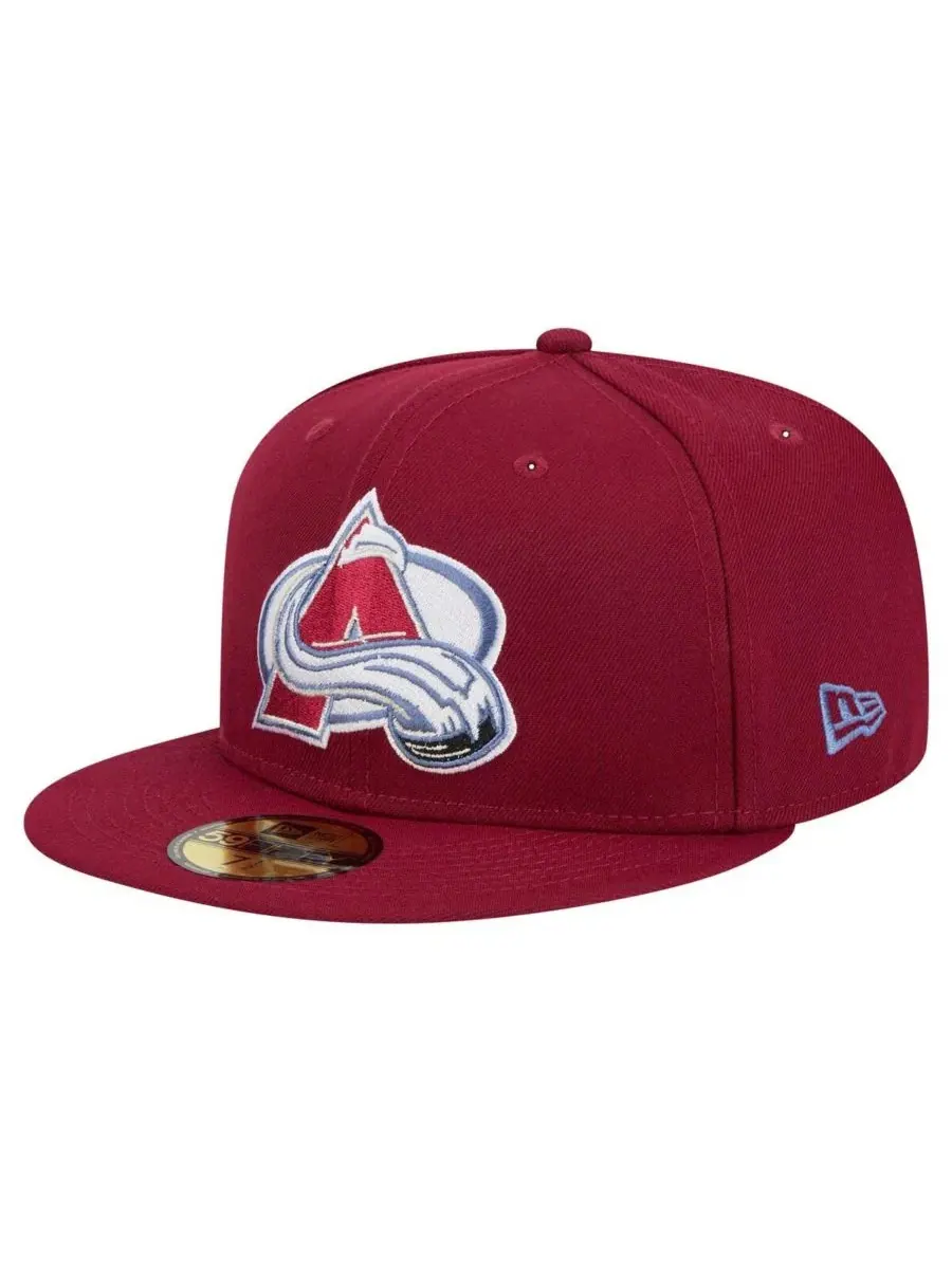 Кепка с высокой тульей и плоским козырьком Colorado Avalanche New Era — изображение 1 из 5, бордовый