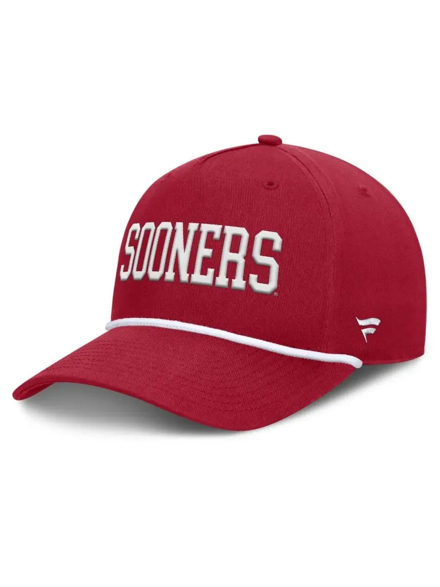 Кепка с регулируемой застежкой Oklahoma Sooners Foul Ball Rope Fanatics — изображение 1 из 4, красный