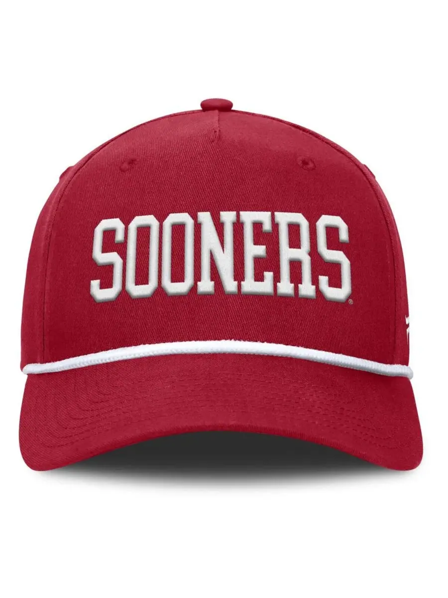 Кепка с регулируемой застежкой Oklahoma Sooners Foul Ball Rope Fanatics — изображение 2 из 4, красный