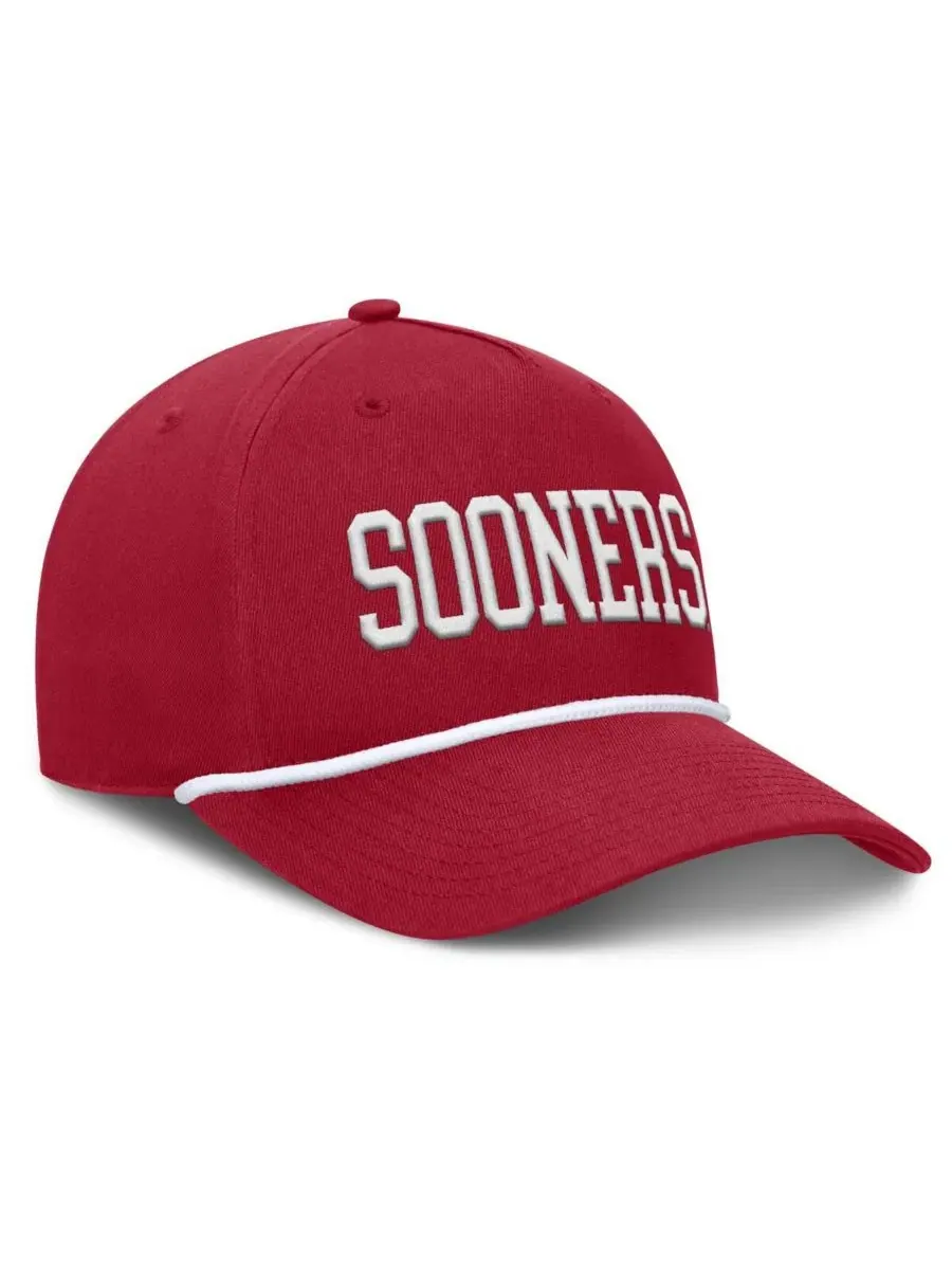 Кепка с регулируемой застежкой Oklahoma Sooners Foul Ball Rope Fanatics — изображение 4 из 4, красный