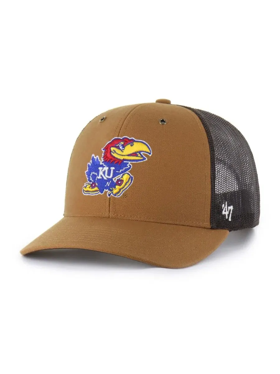 Кепка-тракер с вышивкой Kansas Jayhawks, Carhartt x '47 — изображение 1 из 4, коричневый