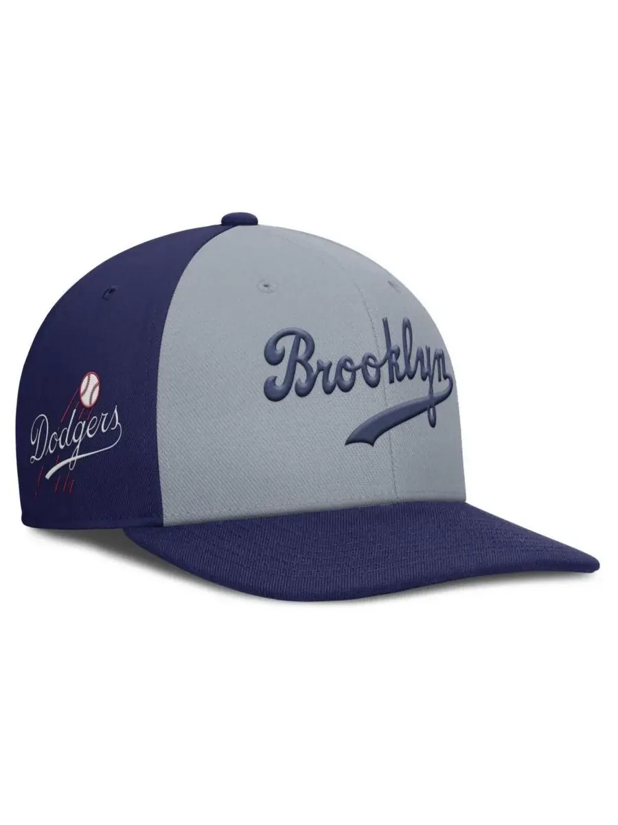 Nike Мужская серая/королевская бейсболка Brooklyn Dodgers Cooperstown Collection Pro Performance — изображение 1 из 4, серый