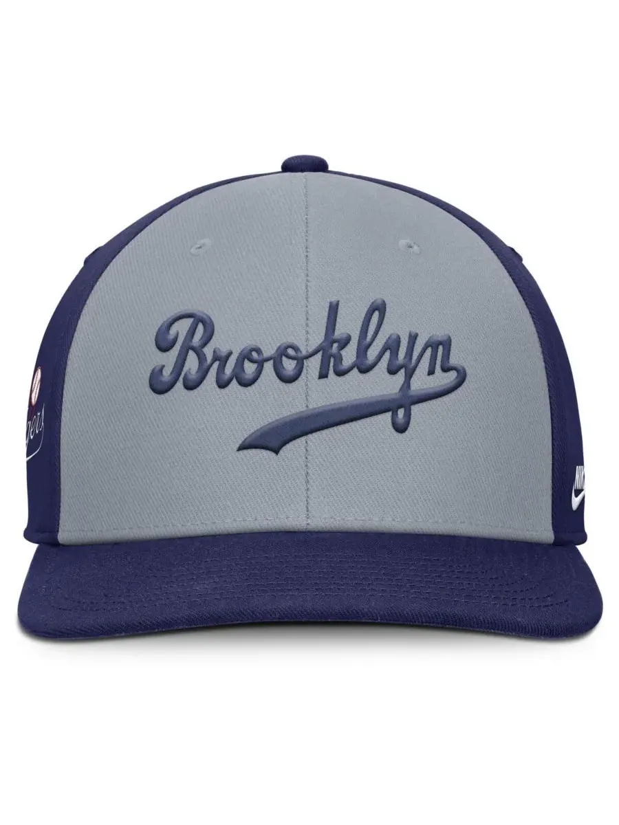 Nike Мужская серая/королевская бейсболка Brooklyn Dodgers Cooperstown Collection Pro Performance — изображение 4 из 4, серый