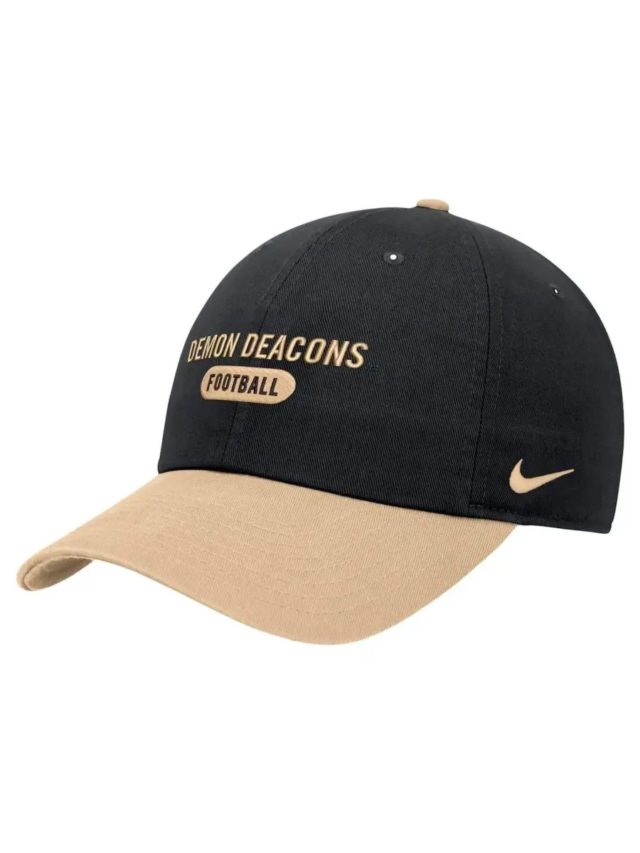 Nike Мужская черная регулируемая кепка Wake Forest Demon Deacons с цветными блоками — изображение 1 из 2, черный