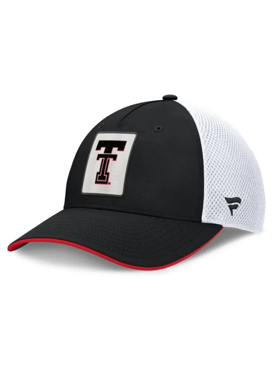 Кепка 5-панельная Matter Flex с эмблемой Texas Tech Red Raiders Fanatics — изображение 1 из 5, черный белый