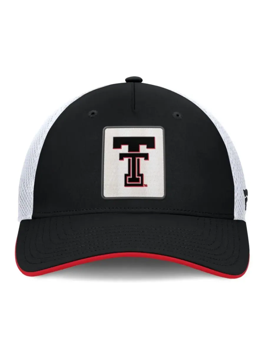 Кепка 5-панельная Matter Flex с эмблемой Texas Tech Red Raiders Fanatics — изображение 2 из 5, черный белый