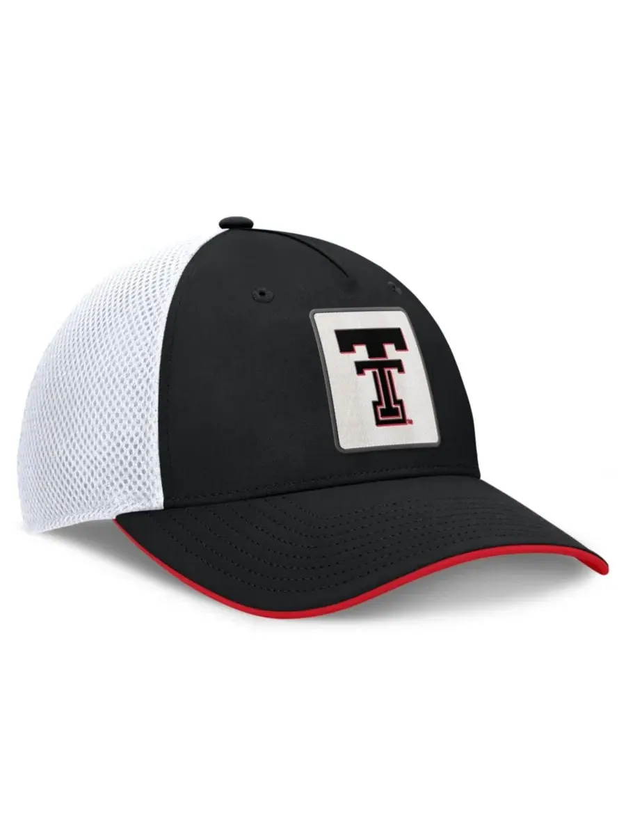 Кепка 5-панельная Matter Flex с эмблемой Texas Tech Red Raiders Fanatics — изображение 3 из 5, черный белый
