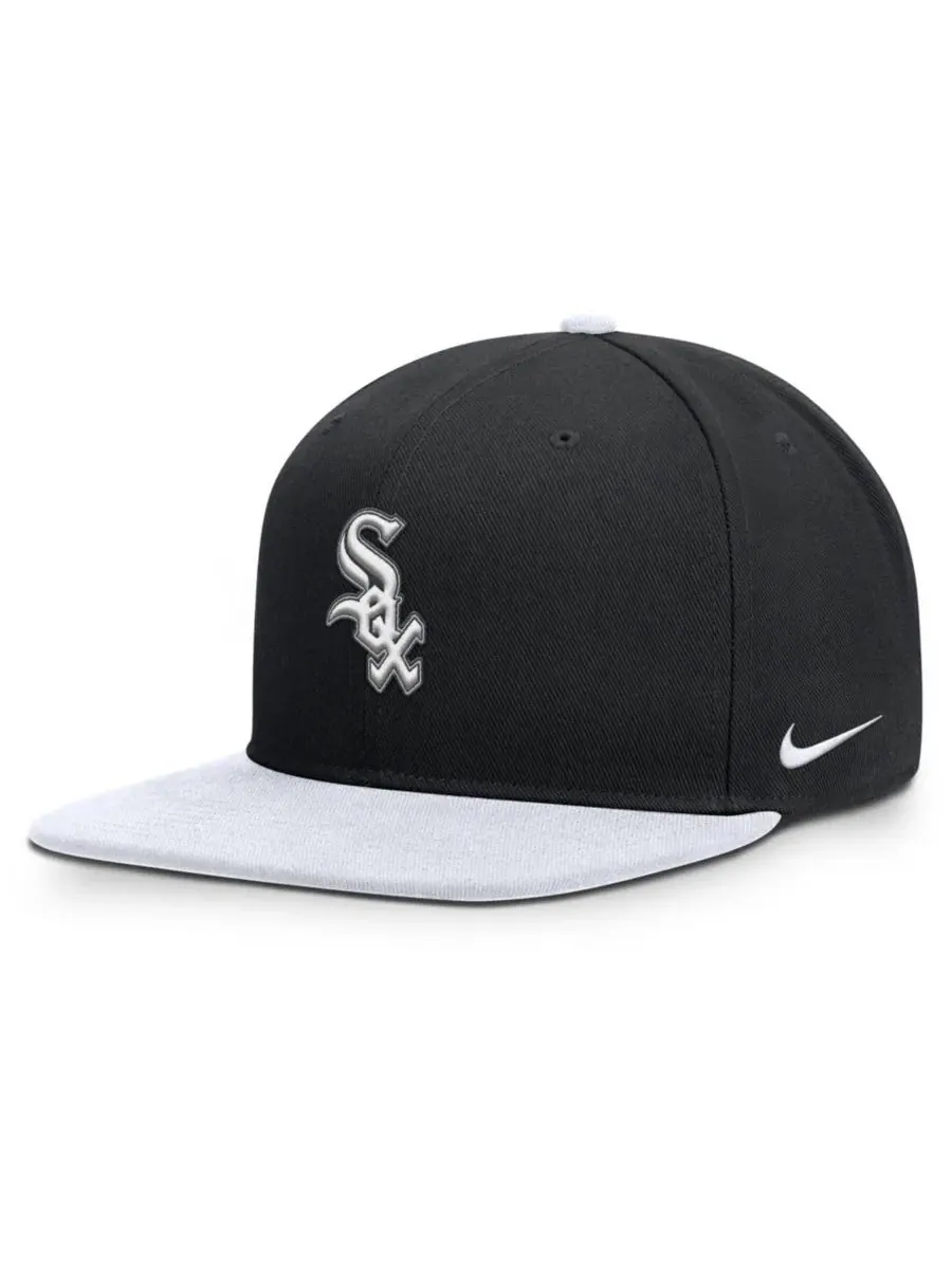 Кепка-снапбек с принтом команды Chicago White Sox, модель Primetime Pro Dri-FIT Nike — изображение 1 из 3, черный белый