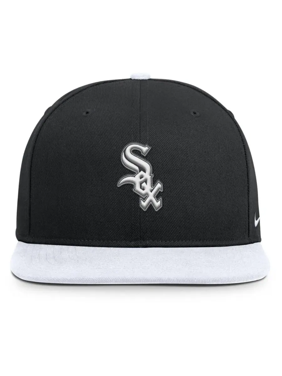 Кепка-снапбек с принтом команды Chicago White Sox, модель Primetime Pro Dri-FIT Nike — изображение 2 из 3, черный белый