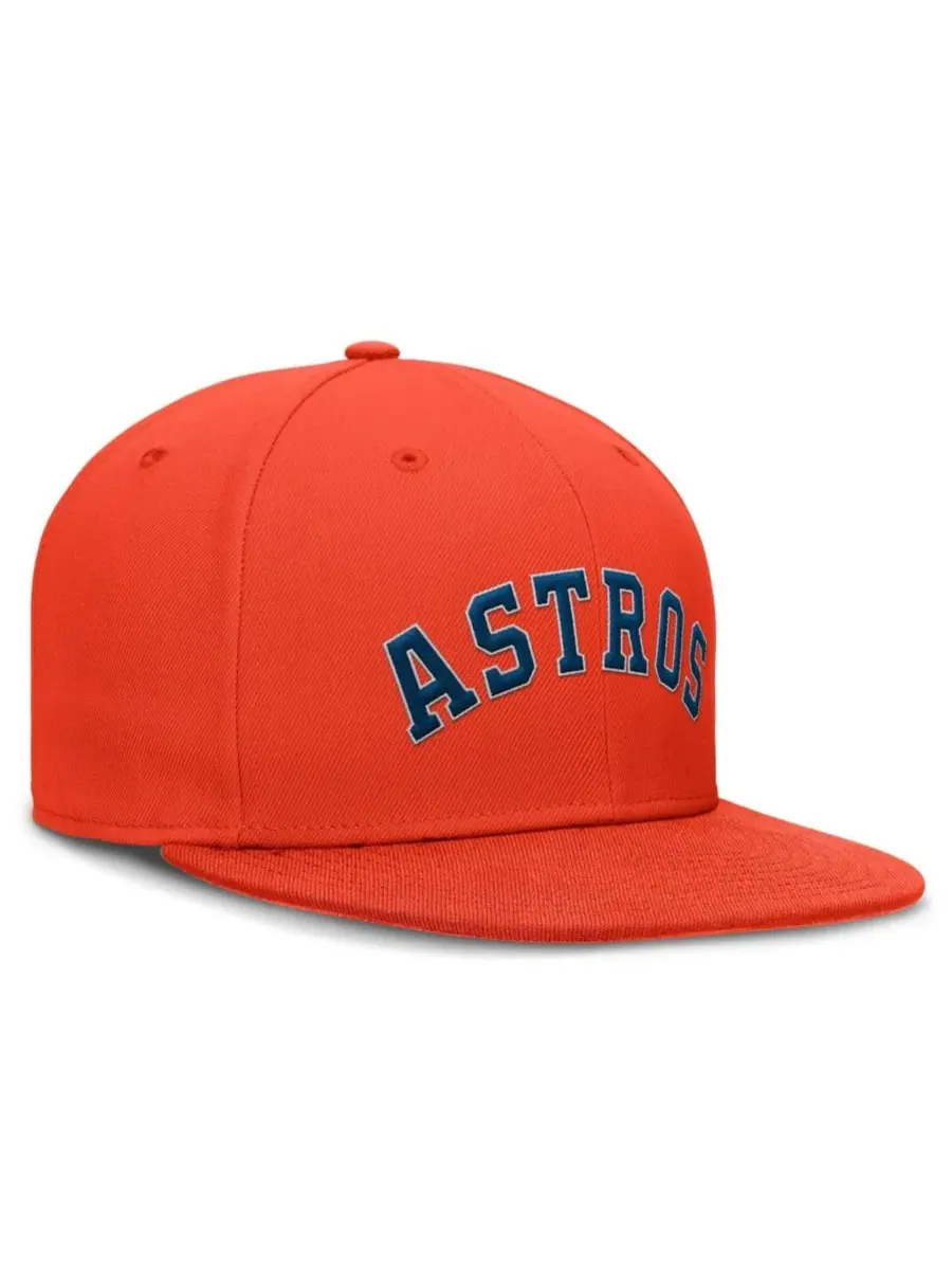 Бейсболка Nike Houston Astros Wordmark Dri-FIT Round Bill True Fitted — изображение 3 из 4, оранжевый