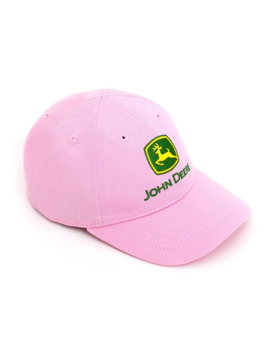 Детская бейсболка из саржи John Deere — изображение 2 из 4, розовый