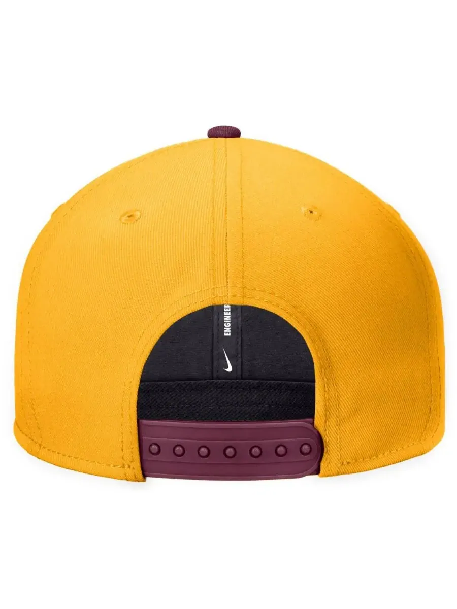 Nike Мужская золотистая бейсболка Minnesota Golden Gophers Vintage Script Pro Dri-FIT Snapback — изображение 2 из 2, золото