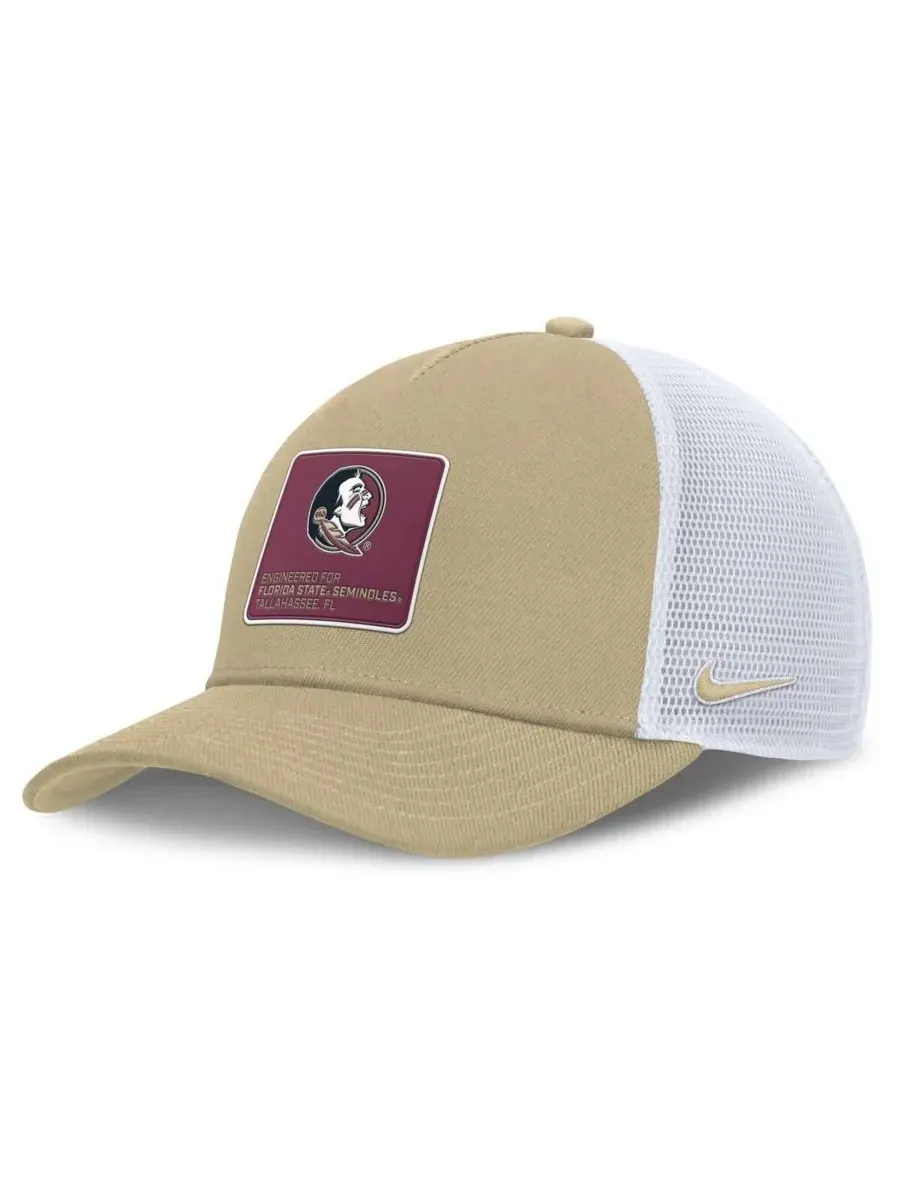 Nike Мужская золотисто-белая регулируемая бейсболка Florida State Seminoles 2025 On-Field Rise — изображение 1 из 4
