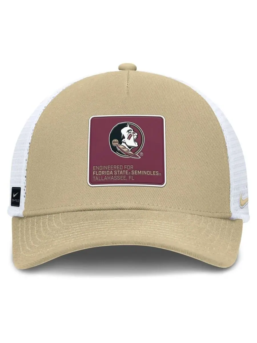 Nike Мужская золотисто-белая регулируемая бейсболка Florida State Seminoles 2025 On-Field Rise — изображение 2 из 4