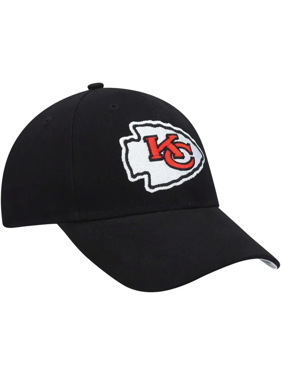 '47 Brand Детская черная регулируемая бейсболка Kansas City Chiefs Basic Secondary MVP — изображение 3 из 4, черный