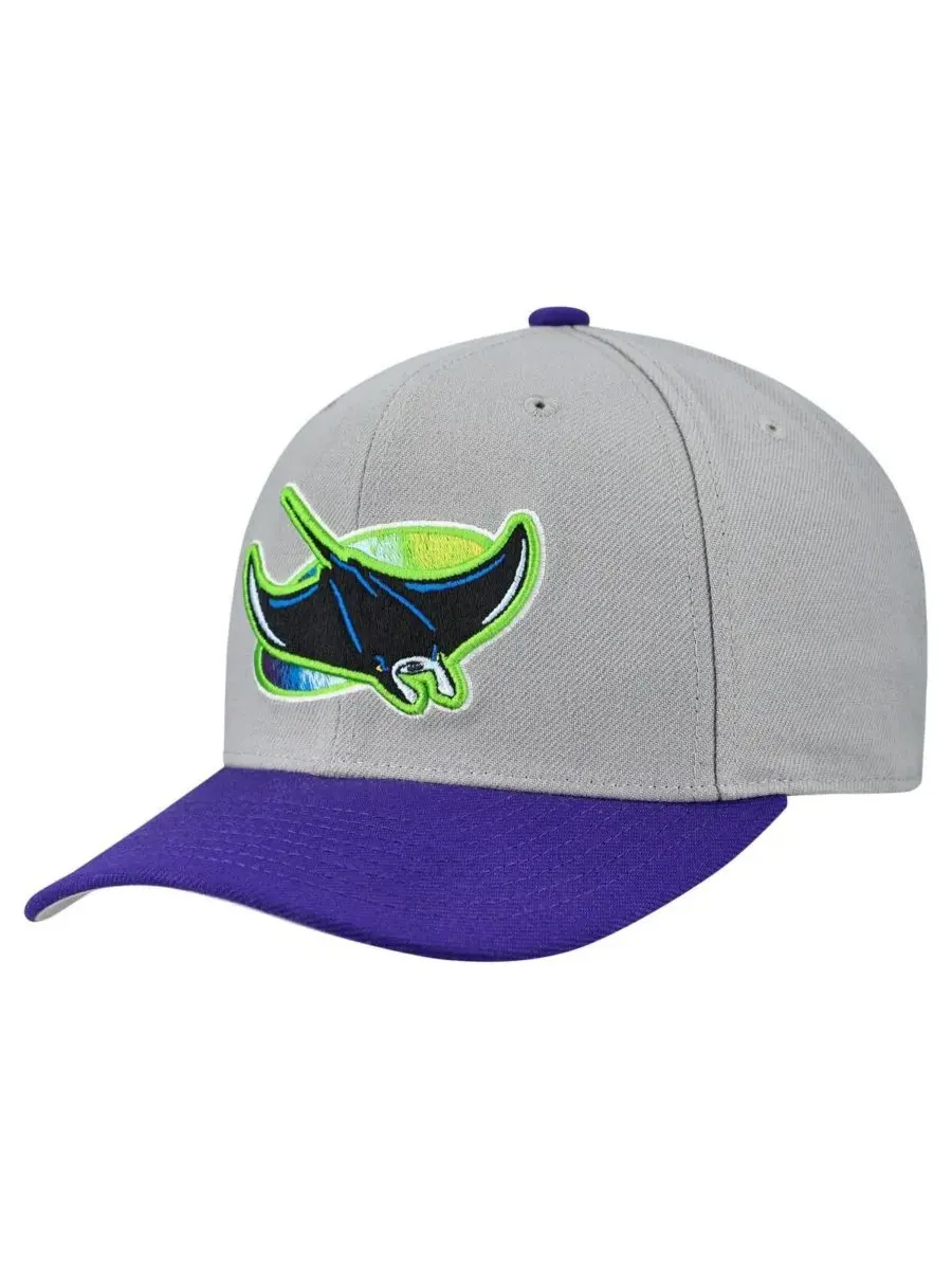 Mitchell & Ness Мужская и женская серая регулируемая бейсболка Tampa Bay Rays Basic Coop Pro — изображение 1 из 4, серый