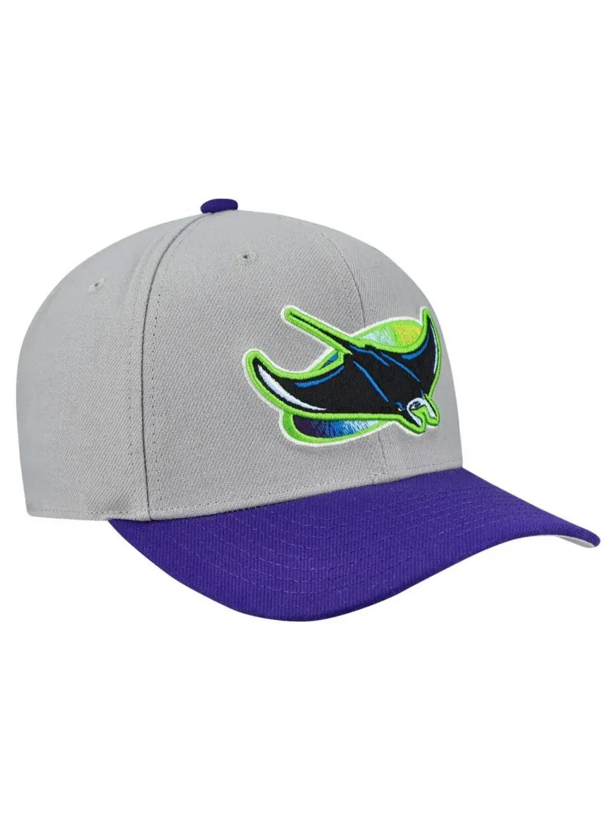 Mitchell & Ness Мужская и женская серая регулируемая бейсболка Tampa Bay Rays Basic Coop Pro — изображение 3 из 4, серый