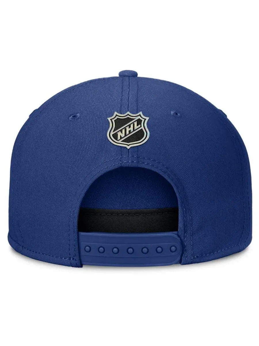 Мужская бейсболка Royal Edmonton Oilers с аутентичным командным кодом и снэпбэком Fanatics — изображение 4 из 4, синий