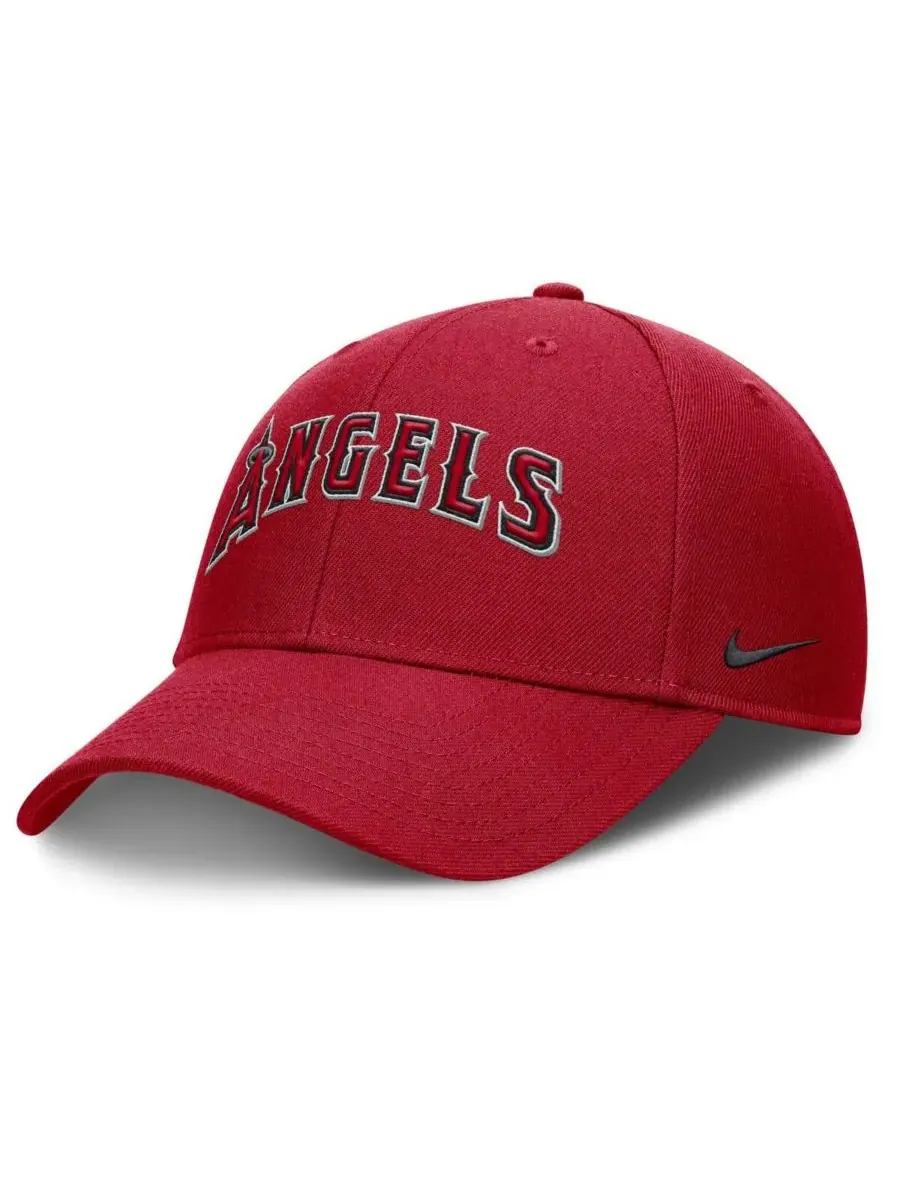 Nike Мужская красная регулируемая кепка-габардин с символикой Los Angeles Angels Rise — изображение 4 из 4, красный