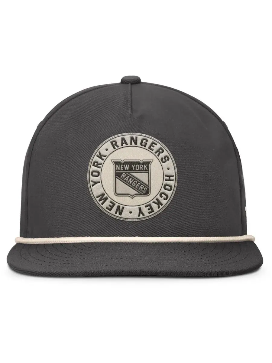 Fanatics Мужская регулируемая бейсболка New York Rangers цвета хаки — изображение 2 из 4, темно-серый