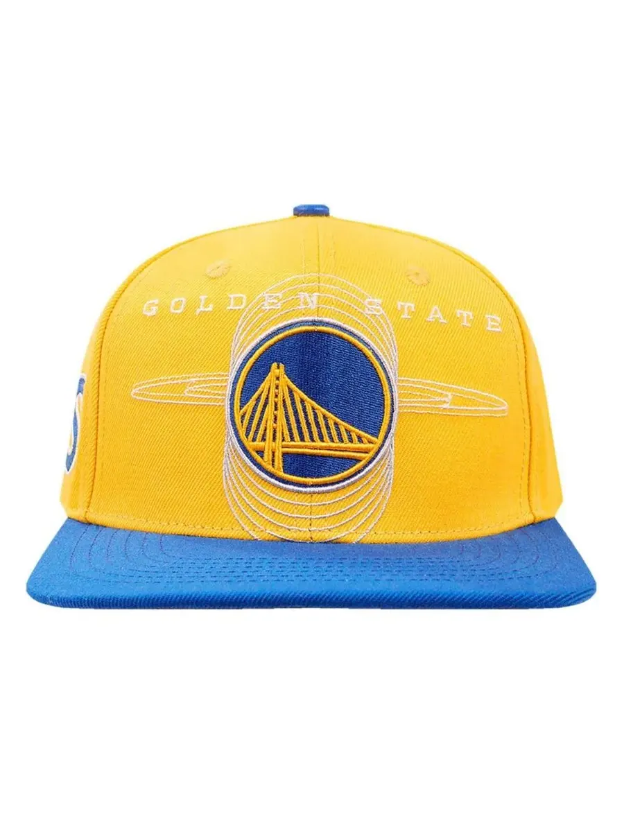 Pro Standard Мужская золотисто-королевская бейсболка Golden State Warriors с логотипом Morph — изображение 3 из 5, золотистый