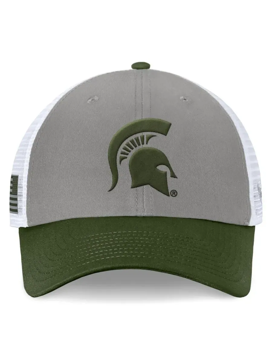 Top of the World Мужская серо-зеленая бейсболка Michigan State Spartans OHT с регулируемым размером — изображение 2 из 4