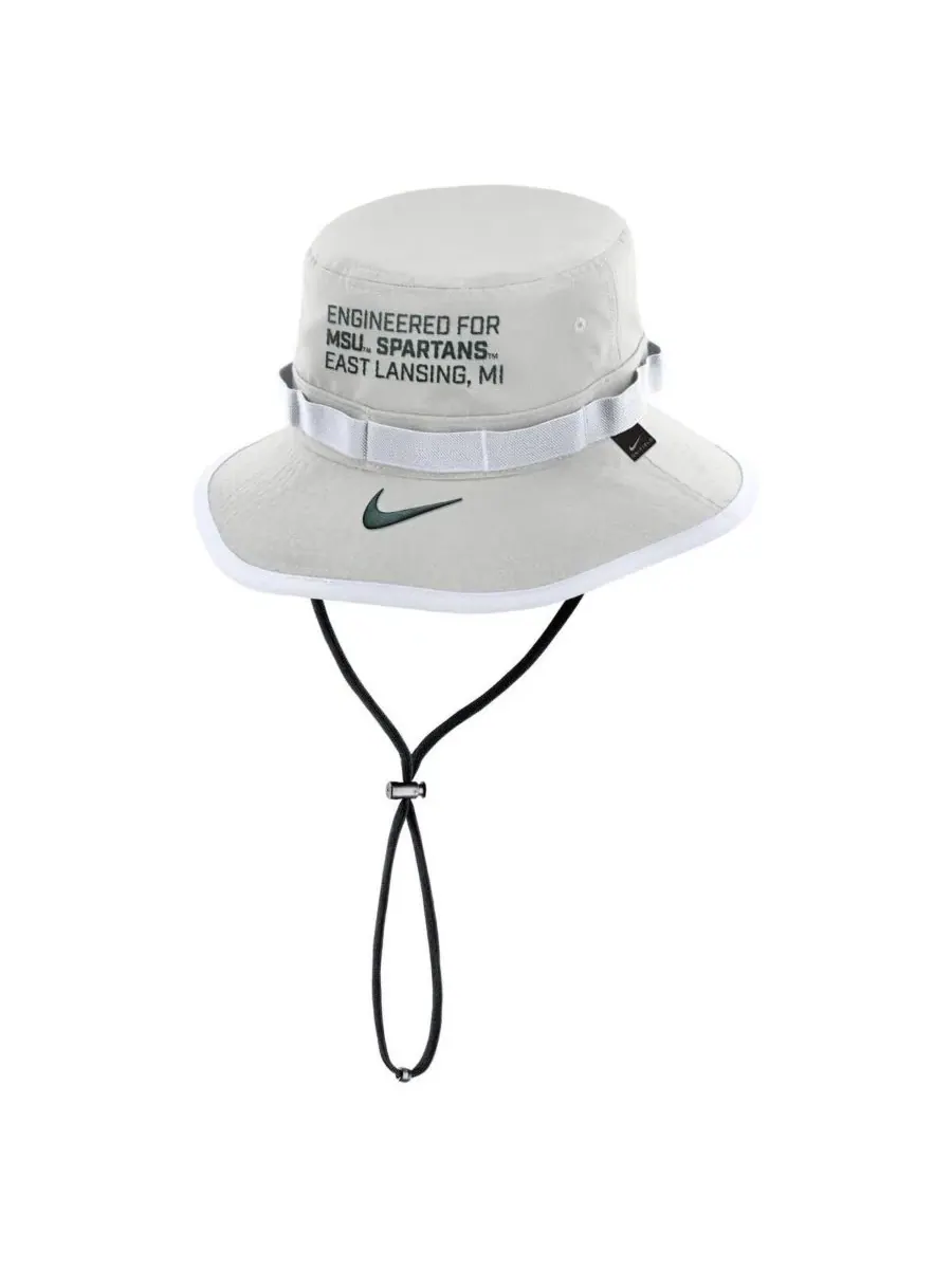 Nike Мужская серая панама Michigan State Spartans 2025 Sideline Apex Boonie Performance — изображение 2 из 2, серый