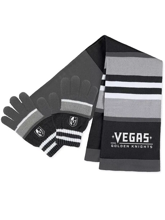 Женский комплект из перчаток и шарфа в полоску Vegas Golden Knights Wear By Erin Andrews — изображение 1 из 3, мульти