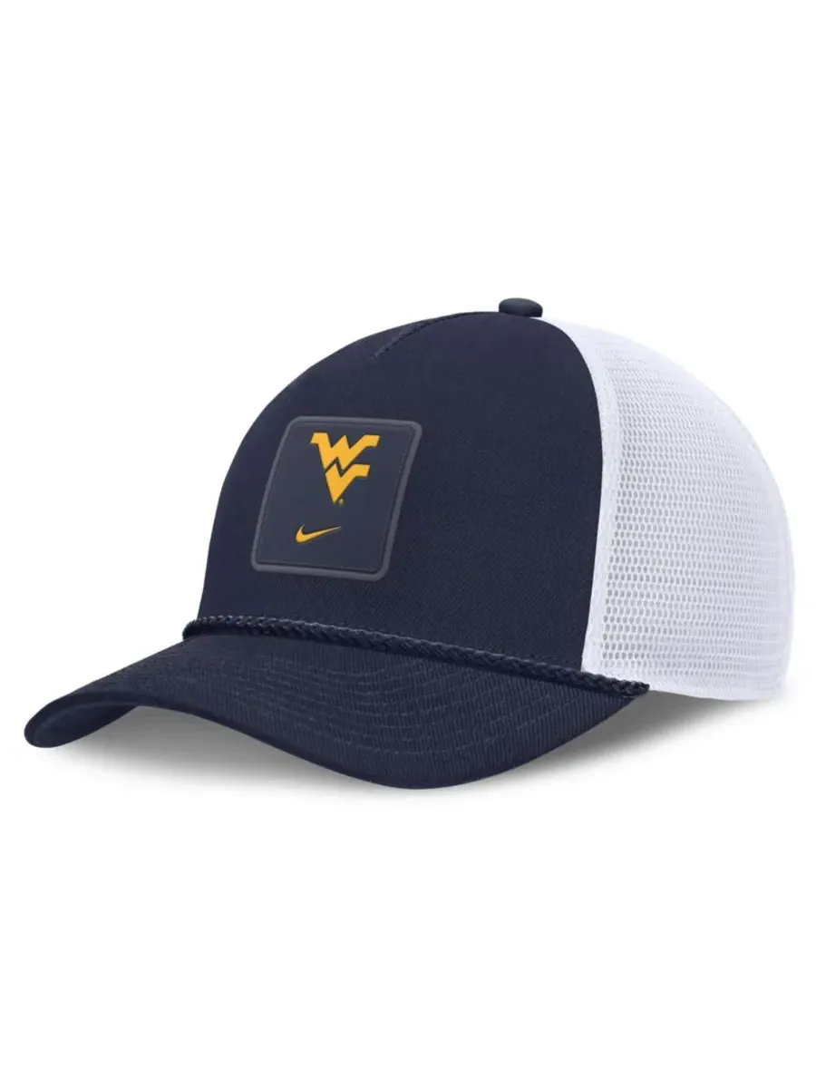 Кепка-тракер Nike West Virginia Mountaineers 2026 On-Field Gameday Rope — изображение 1 из 4, темно-синий белый