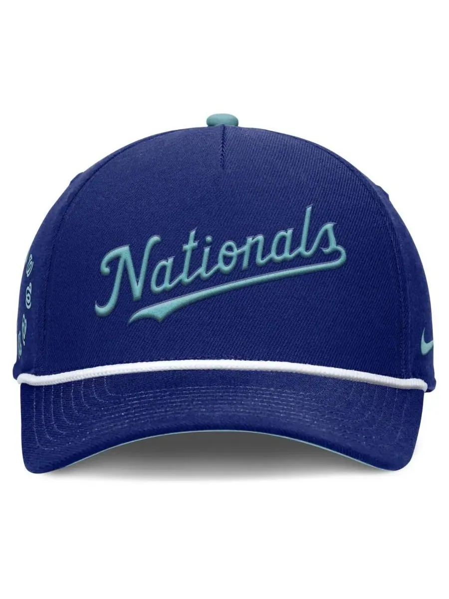 Кепка Nike Rise с вышивкой логотипа Washington Nationals — изображение 2 из 4, королевский