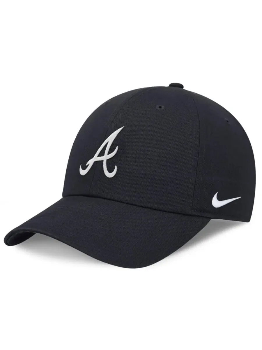 Кепка Nike с вышитым логотипом Atlanta Braves — изображение 1 из 4, темно-синий