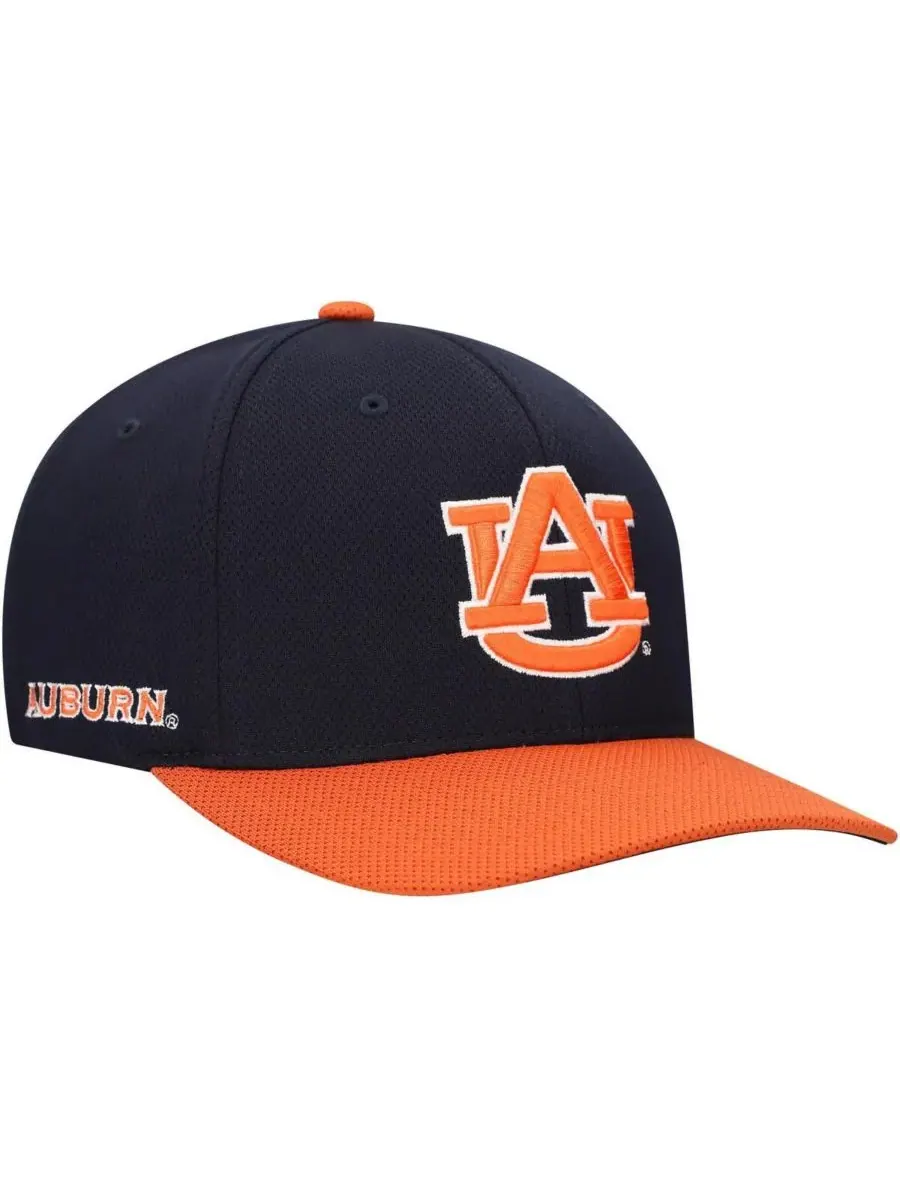 Top of the World Мужская черная бейсболка Auburn Tigers Reflex Fitted Hat — изображение 1 из 4, черный