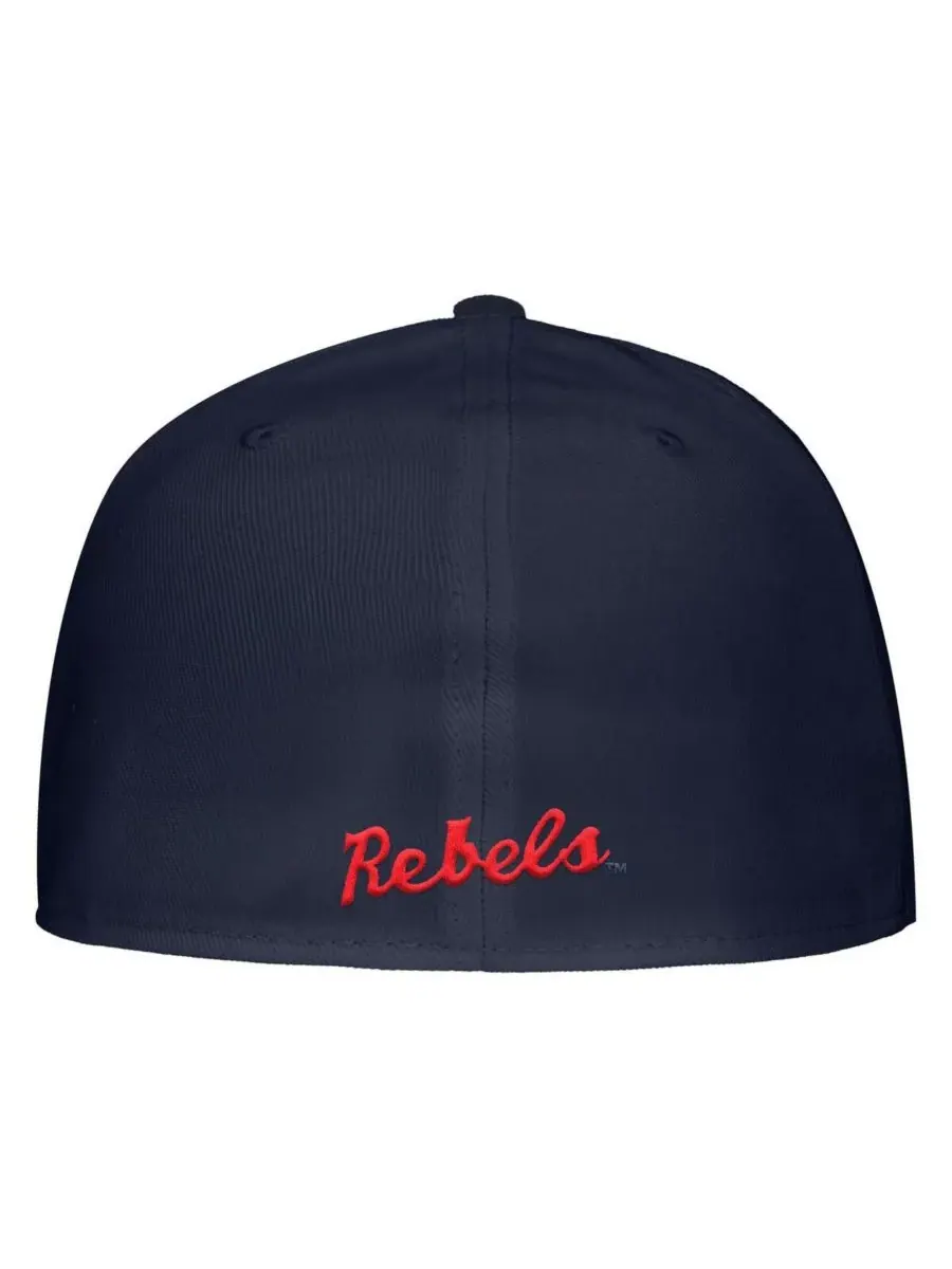 Nike Мужская бейсбольная кепка темно-синего цвета с символикой команды Ole Miss Rebels — изображение 2 из 3, темно-синий
