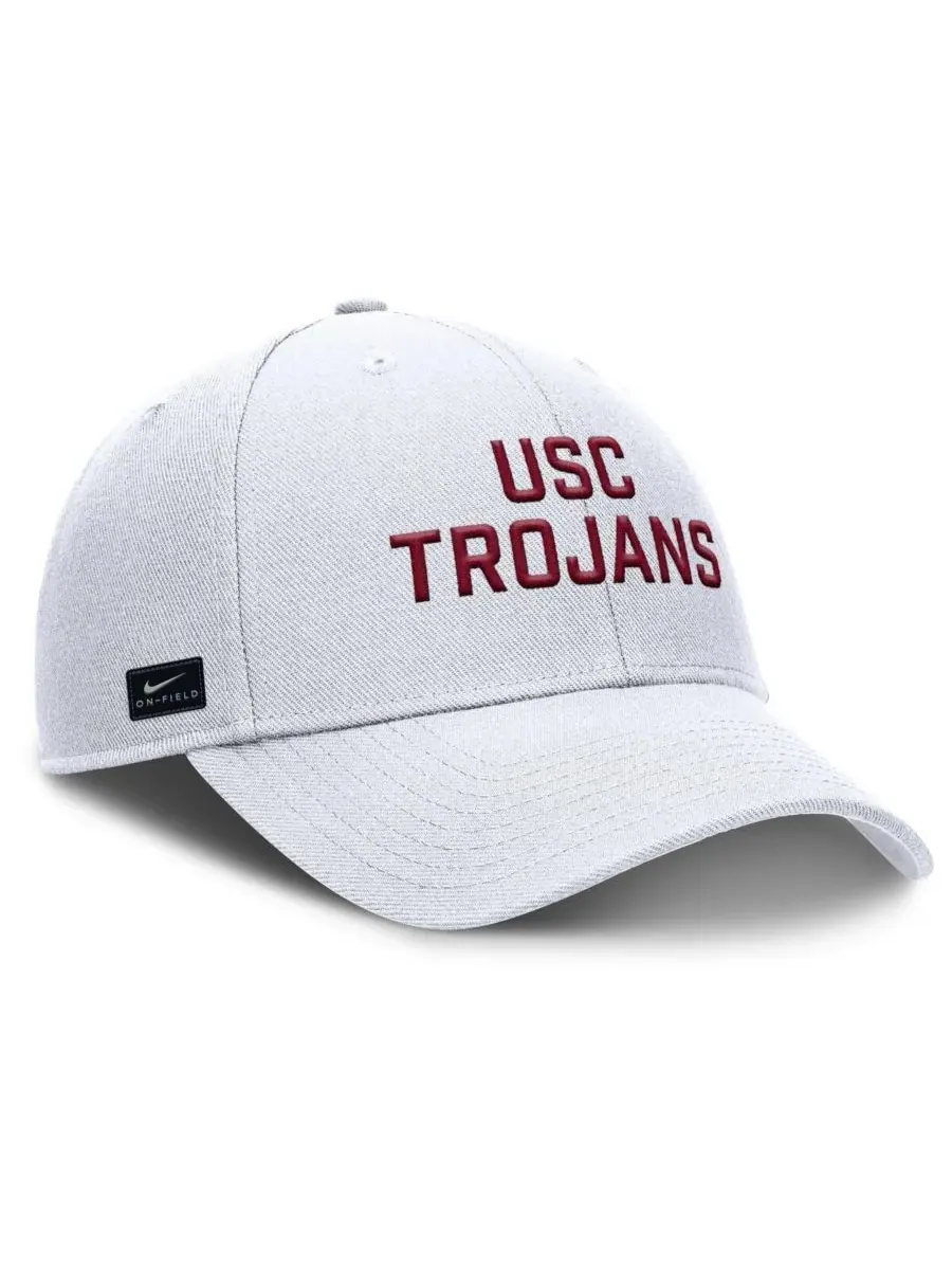Nike Мужская белая регулируемая кепка для тренировок USC Trojans Rise — изображение 3 из 4, белый