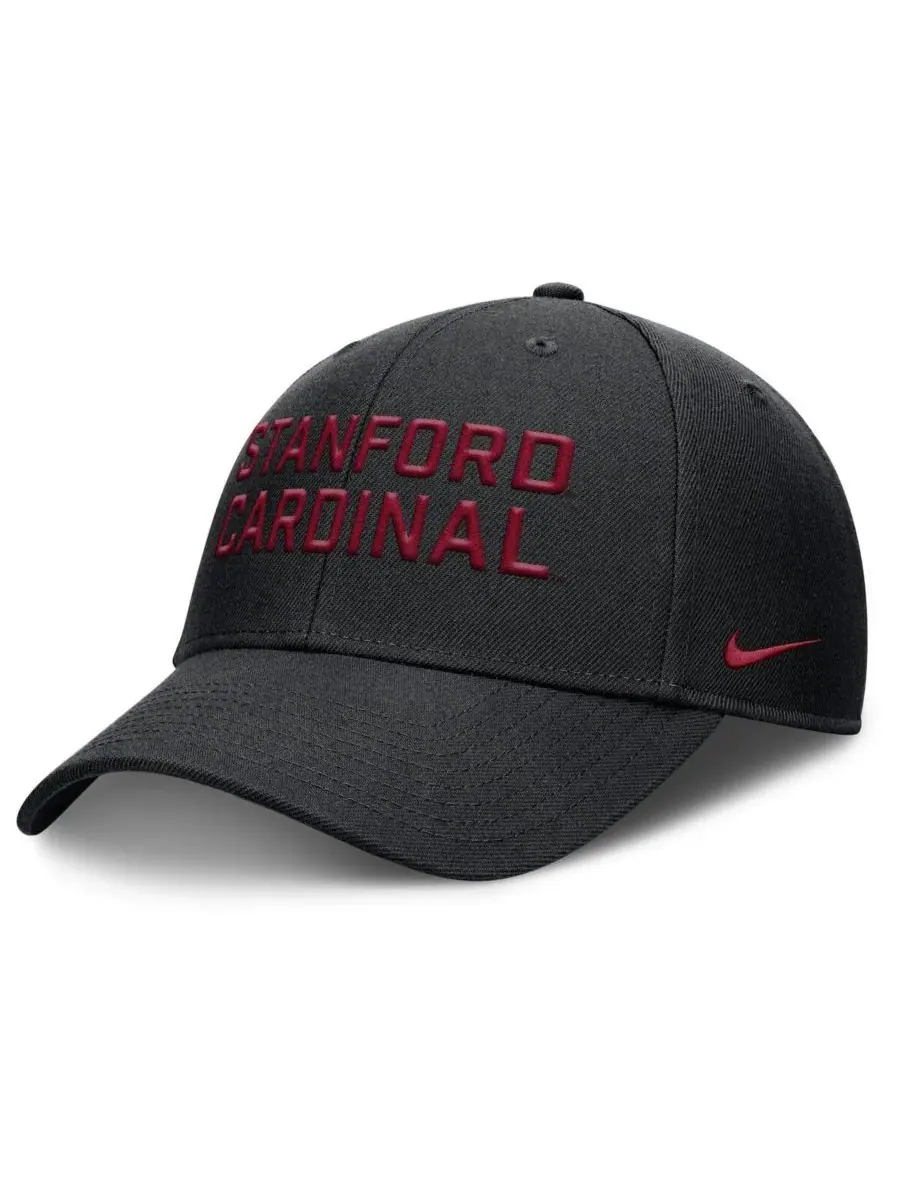 Nike Мужская черная регулируемая кепка Stanford Cardinal Rise для тренировок — изображение 1 из 4, черный