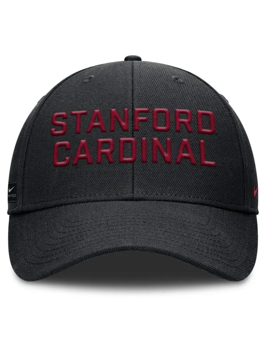 Nike Мужская черная регулируемая кепка Stanford Cardinal Rise для тренировок — изображение 2 из 4, черный