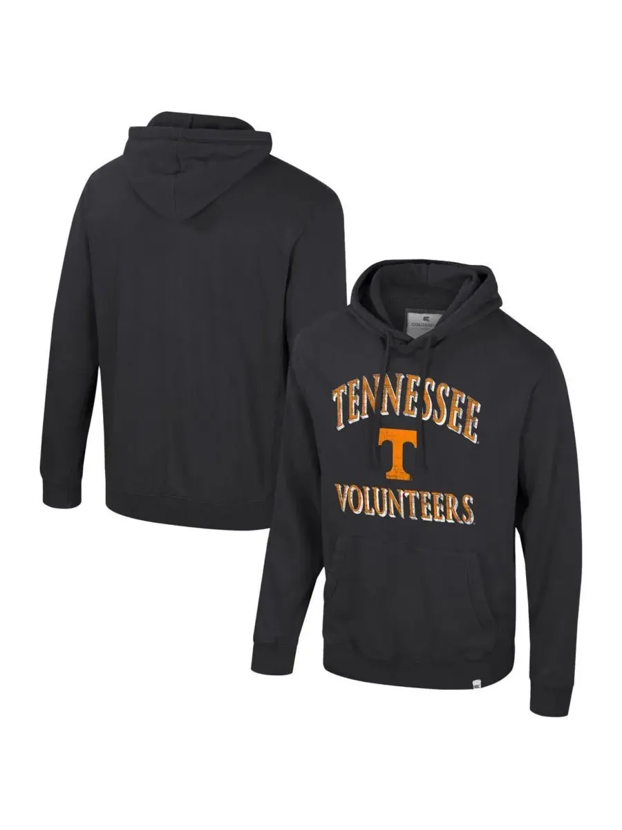 Colosseum Мужская черная кепка Tennessee Volunteers Big Tall Cap E-Tan Pullover Hoodie — изображение 1 из 3, черный