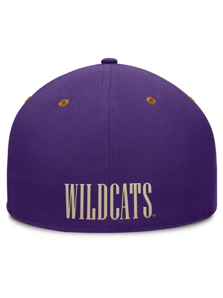 Fanatics Мужская фиолетово-коричневая кепка Kansas State Wildcats NoBo Fitted Hat — изображение 2 из 4, фиолетовый коричневый