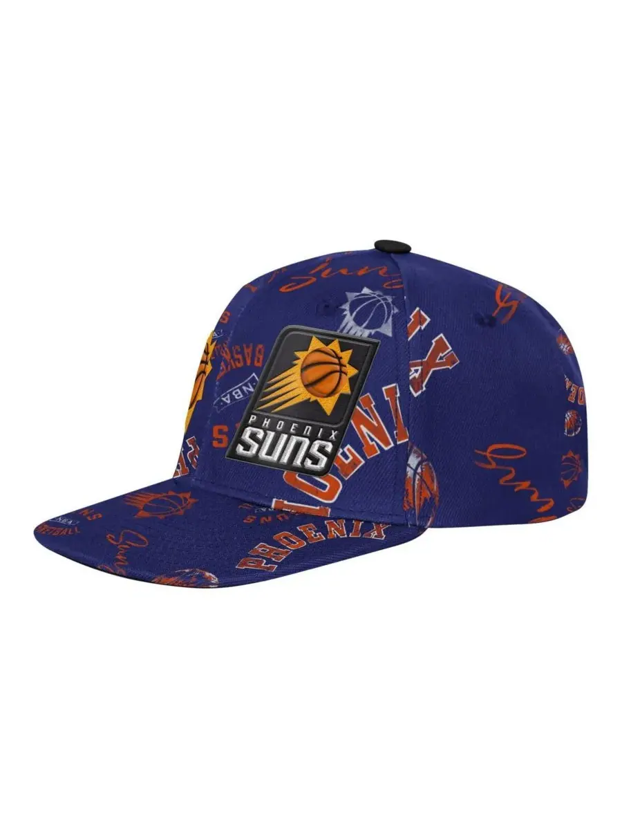 Outerstuff Большая детская кепка-бейсболка Phoenix Suns Street Hooper с фиолетовым принтом по всей — изображение 1 из 3