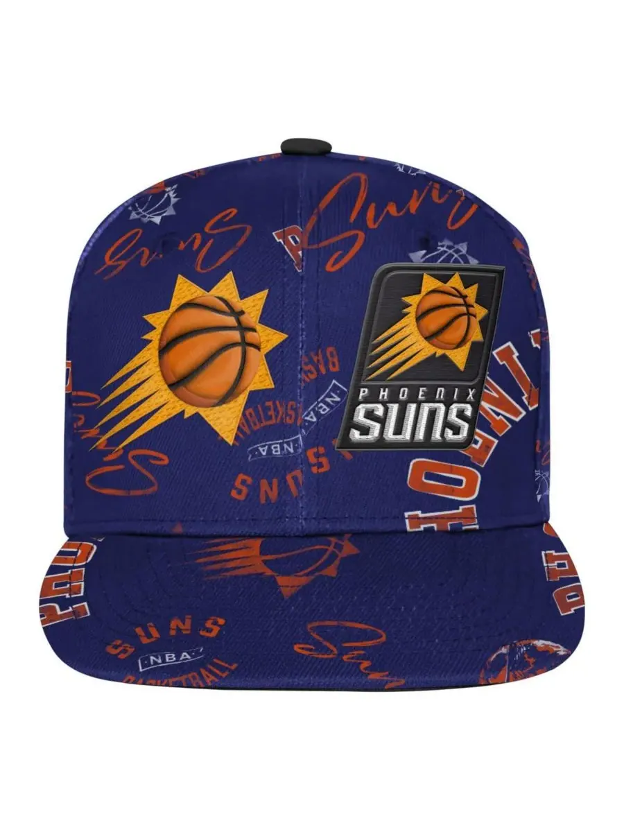 Outerstuff Большая детская кепка-бейсболка Phoenix Suns Street Hooper с фиолетовым принтом по всей — изображение 2 из 3