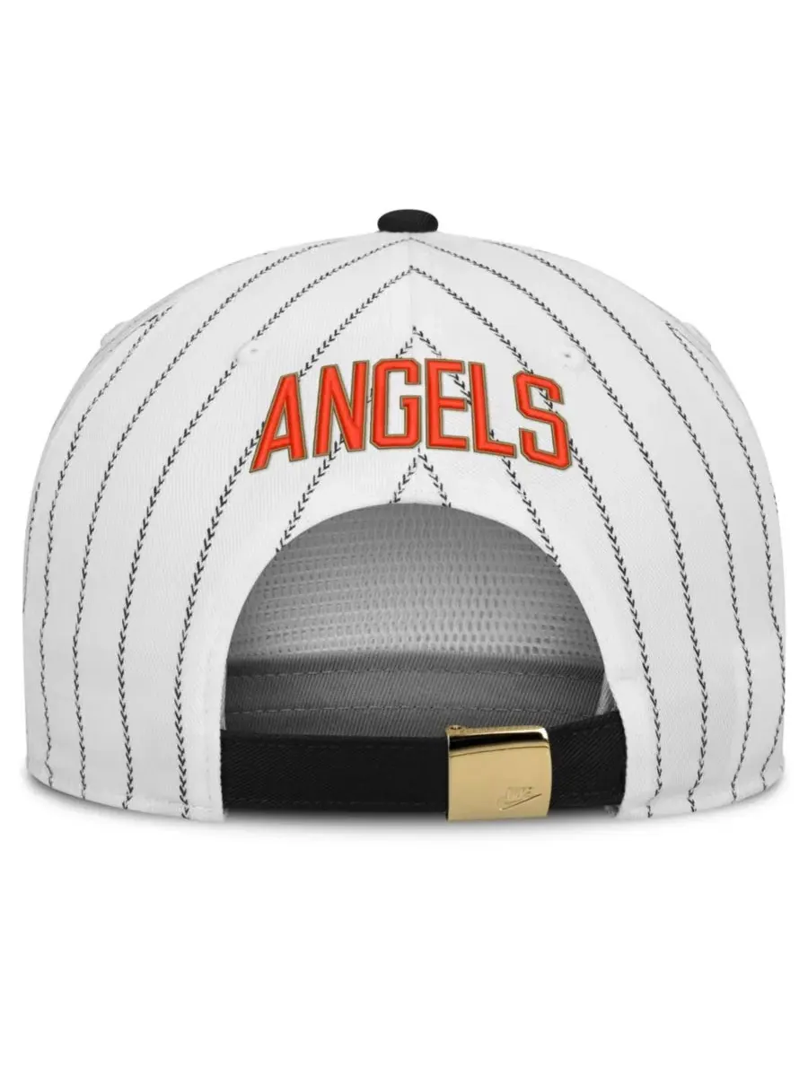 Бейсболка Nike California Angels Cooperstown Collection Pro Adjustable — изображение 4 из 4, белый черный