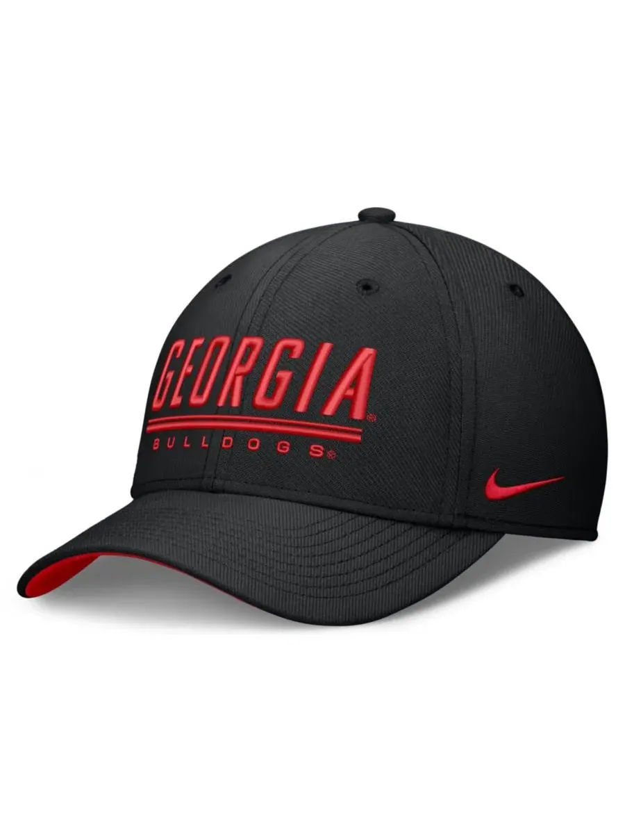 Кепка Nike с вышитым логотипом Georgia Bulldogs — изображение 1 из 4, черный