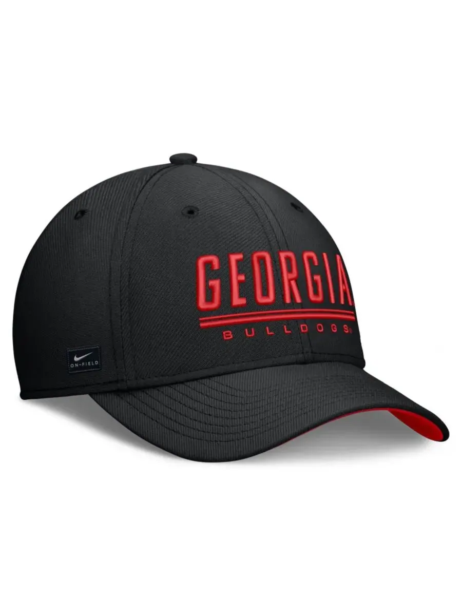 Кепка Nike с вышитым логотипом Georgia Bulldogs — изображение 3 из 4, черный