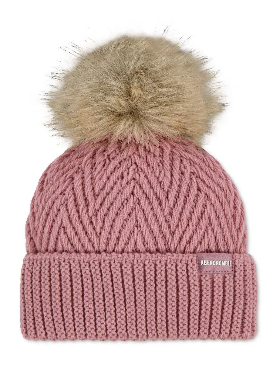 Шапка-бини с помпоном, модель Pom Beanie abercrombie kids, Lilas — изображение 1 из 3
